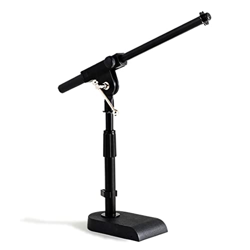 Stage Rocker Adjustable Low-profile Microphone Stand - Snare/Tom Bottom/Bass (Kick) Drum/Table Top, Adjustable Height, 15.75“ Telescoping Boom Arm