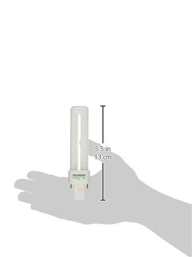 Sylvania Dulux S CFL Compact Fluorescent Light Bulb, 2 Pin, 7W, 1 Pack