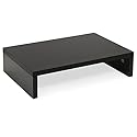 TEAMIX 14.2 inch Monitor Stand Riser, Wood Monitor Riser with Storage for Desk Small Monitor Stand TV/Screen/PC/Laptop Riser Computer Stand Desktop