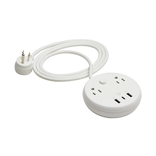 Tripp Lite Safe-IT 30W Surge Protector, 2 Outlets & 2 USB + 1 USB-C Port for Fast Charging, 300 Joules, 6 Foot 5-15P Cord, Manufacturer's Warranty