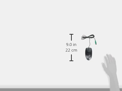 Adesso 3 Button Desktop PS/2 Optical Scroll Mouse, Black