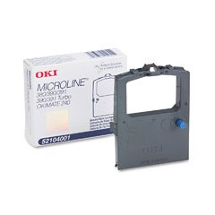 NEW Oki OEM Ribbon 52104001 (BLACK) (1 Ribbon) (Impact Printing Supplies) by Oki Data