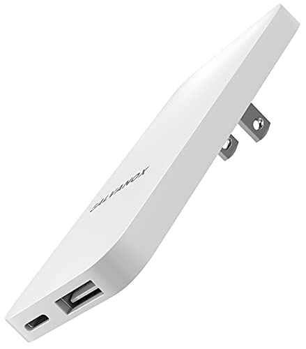 Type C Flat Wall Charger, Galvanox Ultra Slim (Multi-Port Power Adapter) for iPhone 13/14/15/16 iPhone 17 Pro/Max and Samsung Galaxy Models, 20W Fast
