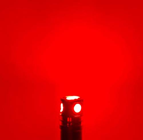 1495, 313 28VDC Miniature Bayonet Bulb High Output LED Replacement Ba9s Base | Bulb Shape: T4-1/2 (2-pack; Red)