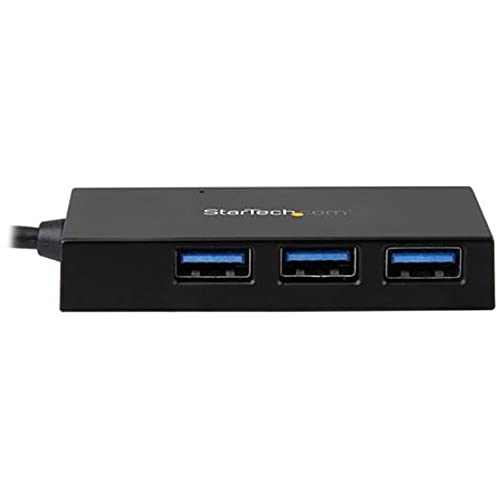 StarTech.com 4-Port USB 3.0 Hub - Powered USB 3.0 Hub - USB-C to 1x USB-C and 3X USB-A Adapter - USB 3.0 (5Gbps) - USB-C Port Expander, TAA