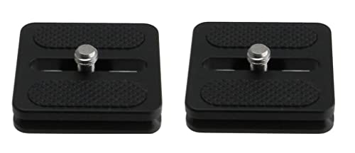 2 Pack Simplicity DS-1 Bi-Directional QR Camera Body Plate Arca-Swiss Compatible with Stainless Steel D-Ring SS Ideal for Compact Camera