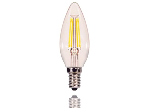 Satco S29877 Candelabra Bulb in Light Finish, Clear