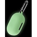 Geiomoo Silicone Case Compatible with Anker Soundcore Space A40, Protective Cover with Carabiner (Luminous Green)