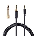 Saipomor QC45 Coiled Audio Cable 2.5mm to 3.5mm&6.35mm Cord Compatible with Bose NC700 QuietComfort 25 QC35 QC35II QC45 On-Ear2 OE2 OE2i Soundlink…