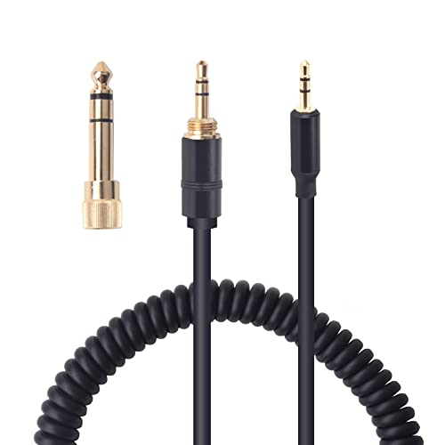 Saipomor QC45 Coiled Audio Cable 2.5mm to 3.5mm&6.35mm Cord Compatible with Bose NC700 QuietComfort 25 QC35 QC35II QC45 On-Ear2 OE2 OE2i Soundlink…
