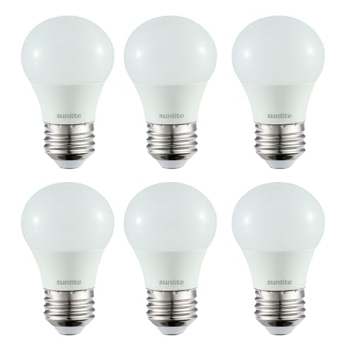 Sunlite LED A15 Refrigerator Light Bulb, 5.5 Watts (40W Equivalent), 450 Lumens, Medium Base (E26), Dimmable, Frosted Finish, UL Listed, 40K - Cool