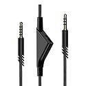 LecLooc Replacement for Astro A40 Cord, A10 Headset Cable Braided Wire, 6.5 Feet/2.0 M Volume Control Cable Compatible with Astro A40TR/A40/A10 Gaming
