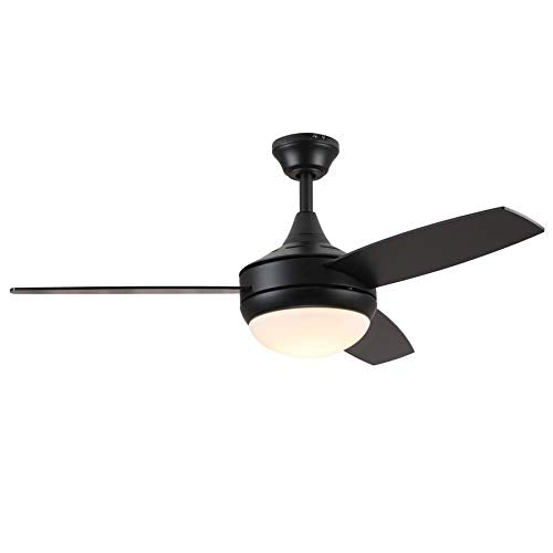 Harbor Breeze Beach Creek 44-in Matte Brown LED Indoor Ceiling Fan with Light Kit and Remote (3-Blade)