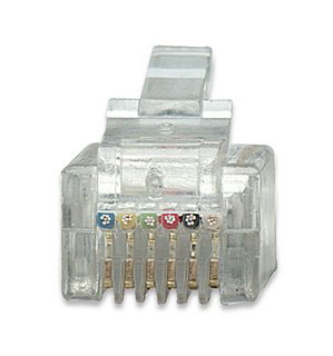 6.6ft. RJ12 6P6C Flat Modular Telephone Cable, White, Manhattan 307659