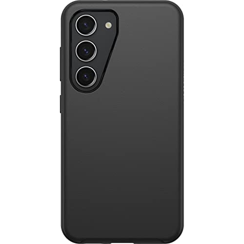 OtterBox Galaxy S23 Symmetry Series Case - Black, Ultra-Sleek, Wireless Charging Compatible, Raised Edges Protect Camera & Screen