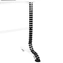 VIVO Standing Desk Vertebrae Magnetic Cable Management Kit, Adjustable Quad Entry Flexible Spine Wire Organizer Cord Snake for Home Office, Black