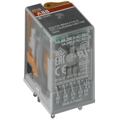 1SVR405611R2000, Power Relay; DPDT; 120VAC; 12A; 250VAC; Socket; CR-M Series