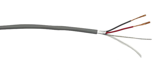 West Penn Wire 25291BGY 22 AWG 2 Conductor Stranded Shielded Plenum Cable Gray CL3P for Security/Alarm/Access Control/Sound (100 ft Roll)