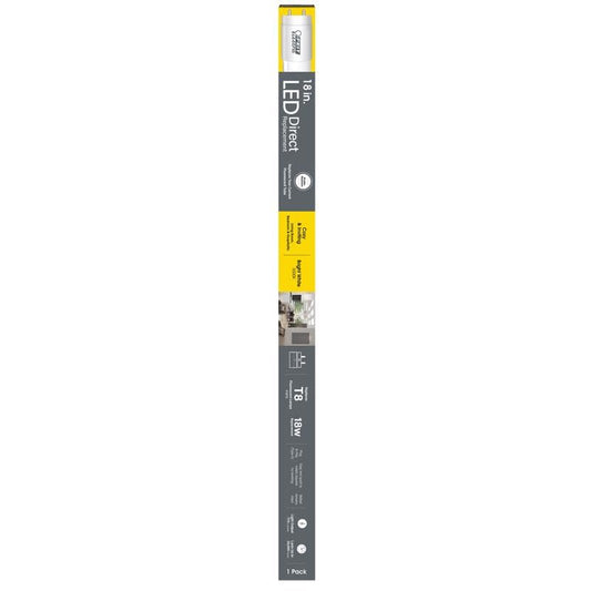 Feit Electric T8 Bright White 18 in. G13 Linear LED Linear Lamp 18 Watt Equivalence 1 pk