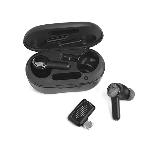 JBL Quantum TWS - True Wireless Noise Cancelling Gaming Earbuds, Fast Pair and JBL Dual Source, 6 beamforming mics, IPX4 Water Resistant, Up to 8hrs…