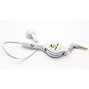 Retractable Mono Earphone Headphone 3.5mm w Mic Headset for Moto G7 Play, Handsfree Earbud Earpiece Microphone Compatible with Motorola Moto G7 Play