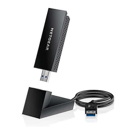 NETGEAR Nighthawk WiFi 6E USB 3.0 Adapter (A8000) - AXE3000 Tri-Band Wireless Gigabit Speed (Up to 3Gbps) - New 6GHz Band - Works with Any WiFi 6 or