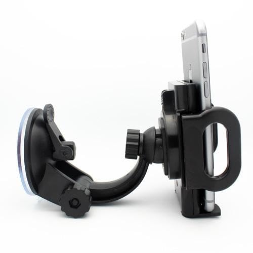 Fonus Car Mount Windshield Holder Compatible with iPhone 16/Pro/Max/Plus, Glass Cradle Swivel Dock Suction