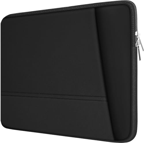 TEDNETGO Laptop Sleeve 15.6 inch, Upgrade Sturdy Portable Monitor Computer Laptop Case, Carrying Sleeve Bag Briefcase Bag 15.6'' with Pockets