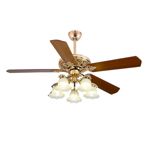 REBaiYU 52 Inch Rose Gold Ceiling Fan with Remote Control for Living Room