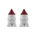 TIKI Brand 2-Pack Decorative Gnome Table Torch, for Outdoor Lighting in Patio, Backyard, 7 Inch, Red and White, 1120166