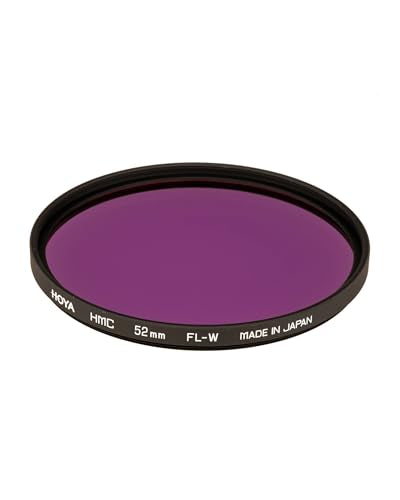 HOYA FL-W 52mm Lens Filter (Fluorescent) - Color Correction Camera Filter for Indoor Photography with Slim Black Aluminum Frame, HMC Multi-Coated