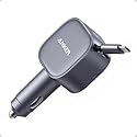 Anker Retractable USB-C Car Charger, 75W Max Fast Charging with Built-in Retractable Cable Car Adapter, Car Accessories for iPhone 17/16 Series