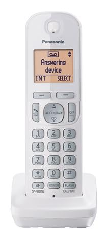 Panasonic 2 Handset Cordless Phone with Digital Answering System and Caller ID, Expandable Up to 6 Handsets White - Two Handsets with Call Block DECT