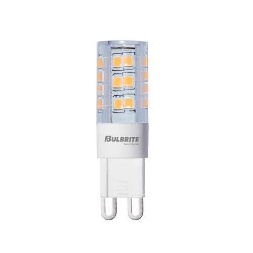 Bulbrite 770577 LED Filament T5 Light Bulb, 3.5W (25W Equivalent), G9 Bi-Pin Base, 3000K, Clear Finish, Energy Efficient Mini LED