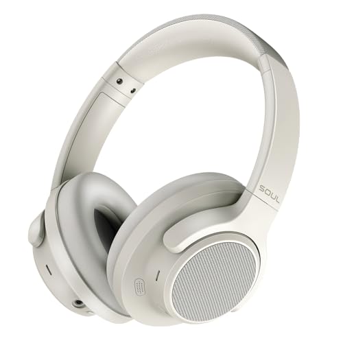 Soul Ultra Wireless Active Noise Cancelling Headphones, Wireless Over-Ear Bluetooth Headphones,100H Playtime, USB-C Quick Charging, Hi-Res Audio…