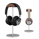 Micool Headphone Stand, Aluminum & Wood Holder with Heavy Stable Base, Universal Gaming Headset Stand for Desk, Compatible with All Over-Ear…