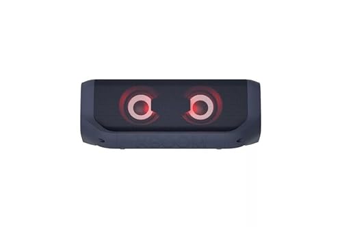 LG XBOOM Go P7 Portable Bluetooth Speaker, 2.0 Channel, IPX5 Water Resistant, LED Lighting, 24Hr Battery, Black (Renewed)