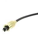 CableWholesale Optical Digital Audio Cable (12 feet) Fiber Optic to Slink Cable S/PDIF, 5mm Male to Male Optical Audio Cable, Gold Plate Connectors