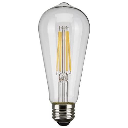 Satco S21364 LED Bulb, 3000K, 120V, 90 CRI, 8W, Medium Base, E26, 800 Lumens, Dimmable, 15000 Hours Rated