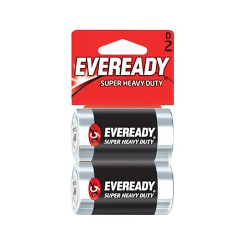 Eveready Super Heavy Duty D 1.5V Batteries - 2PACK