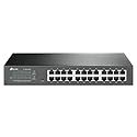 TP-Link 24 Port Gigabit Switch Easy Smart Managed Plug & Play Desktop/Rackmount Sturdy Metal w/ Shielded Ports Support QoS, Vlan, IGMP & LAG