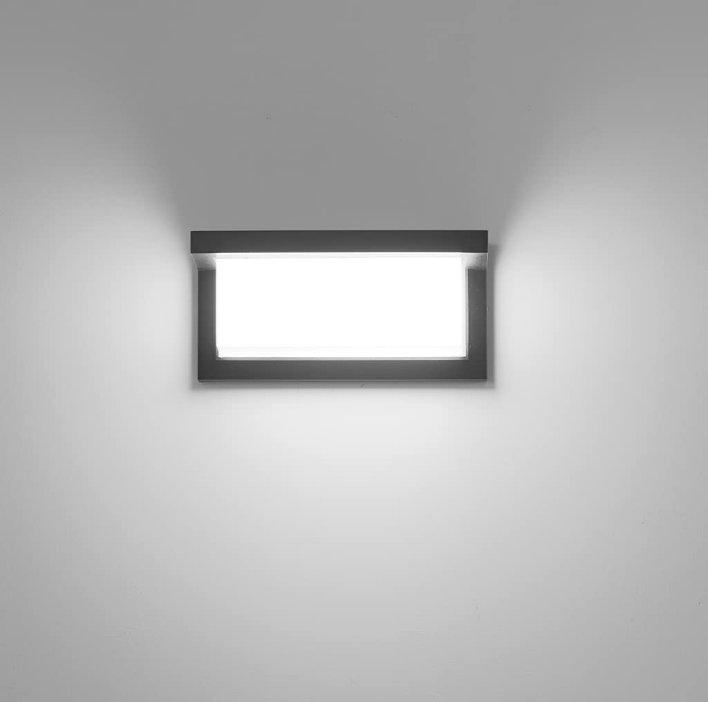 ZYI Modern Outdoor Wall Lights,18W LED Wall Sconce Light Fixtures, Wall Mounted Lamps,Aluminum Matte Black House Light,IP65 Waterproof for Courtyard