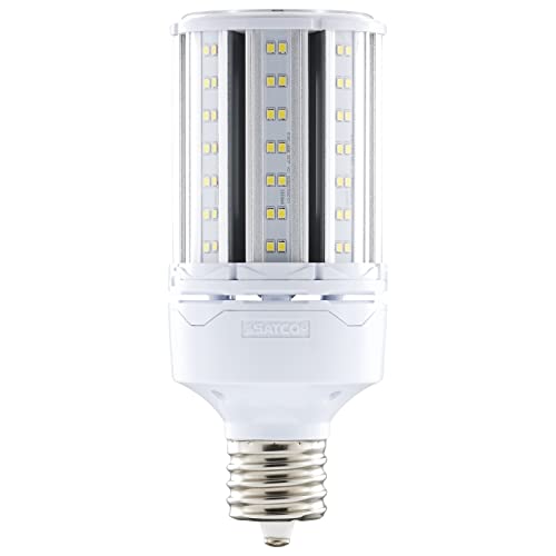 Satco S49393 LED Corncob Light Bulb, Mogul Extended Base, 45W, 35000 Hour Rating, 6210L, Natural Light