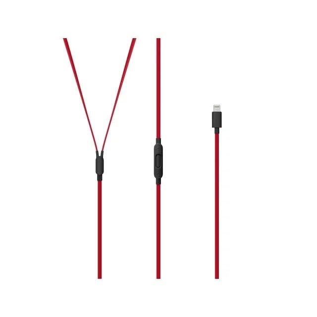 Beats urBeats3 Earphones with Lightning Connector- The Decade Collection - Black-Red (Renewed)