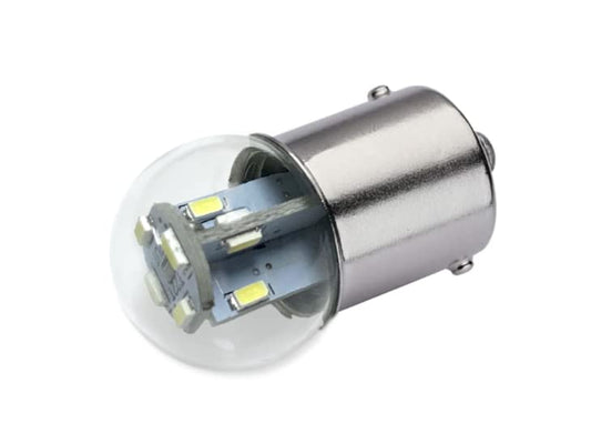 #81, #63, GM 142303 Miniature Bulb LED Replacement | 6.5-Volt | BA15S Base | Dimmable | Replaces Bulb Number: 81, 63, GM 142303 (1-Pack; Bright White)