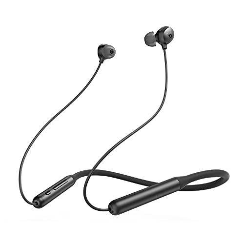 Soundcore by Anker Life U2i Wireless Neckband Headphones, 10mm Drivers with BassUp Technology, 24H Playtime, AI-Enhanced Calls, Foldable