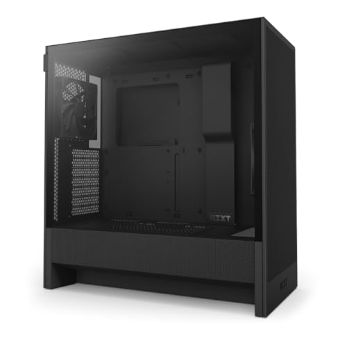 NZXT H5 Flow 2024 - Compact ATX Mid-Tower PC Gaming Case - High Airflow - 2 x 120mm Fans Included - 360mm Front & 240mm Top Radiator Support - Cable