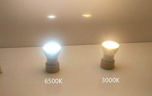Edearkar MR11 GU10 LED Light Bulbs (4 Pack) 3W LED Spotlight 30W Halogen Bulbs Equivalent 6000K Daylight White Non-Dimmable GU10 Track Lighting