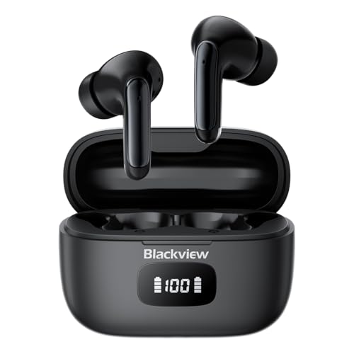 Blackview Wireless Earbuds, 2025 Bluetooth 5.3 Headphones, 56Hrs Hi-Fi Stereo Deep Bass Earphones with 4 ENC Noise Cancelling Mics, IPX7 Waterproof…