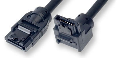 Link Depot 1-Meter SATA 6Gbps Cable, Straight to Left Angle (LD-SATA3L-1-M)